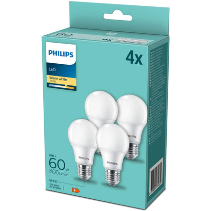 4er-Pack LED E27 Normal Frost 60W 806lm
