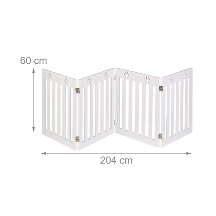 4-part dog barrier fence paws