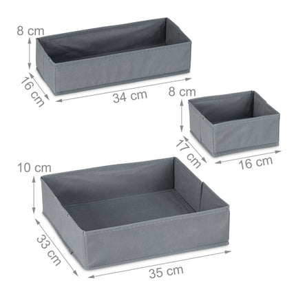 4-part drawer divider in fleece
