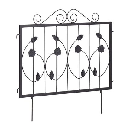 4-part flower bed fence in metal