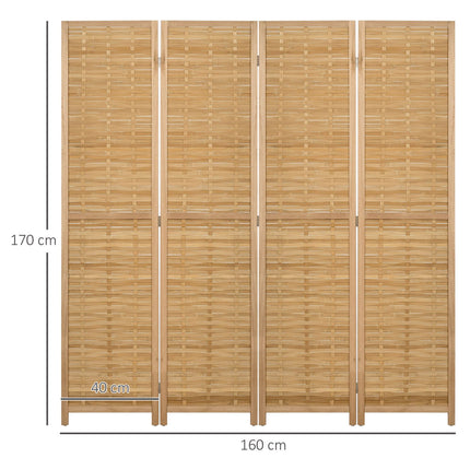Faltbarer Bambus-Sichtschutz – Raumteiler aus Naturmaterial 160x170 cm