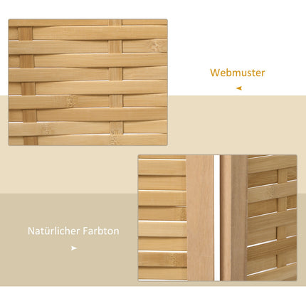Faltbarer Bambus-Sichtschutz – Raumteiler aus Naturmaterial 160x170 cm