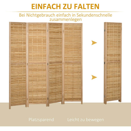 Faltbarer Bambus-Sichtschutz – Raumteiler aus Naturmaterial 160x170 cm