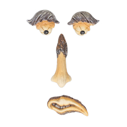 4-teiliges Baumgesicht mit Augenbrauen