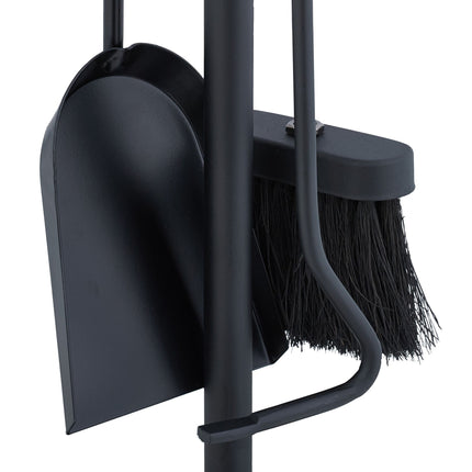 Ensemble de cheminée 4 pièces en noir