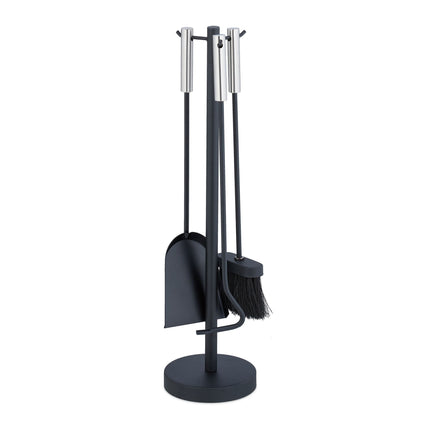 Ensemble de cheminée 4 pièces en noir