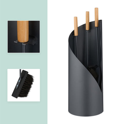 4-teiliges Herdset mit Ständer