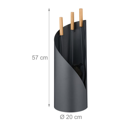4-teiliges Herdset mit Ständer