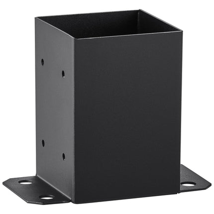 4x4 Post Base Brackets, Carbon Steel, 10-Pack, Black