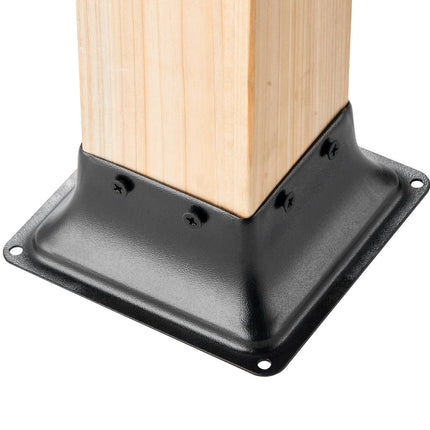 4x4 Post Base Brackets, Powder-Coated Steel 10-Pack