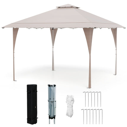 4 x 4 m Adjustable Pop-Up Pavilion with Metal Frame