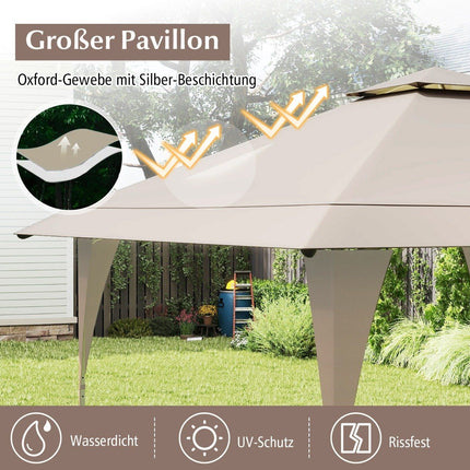 4 x 4 m Adjustable Pop-Up Pavilion with Metal Frame