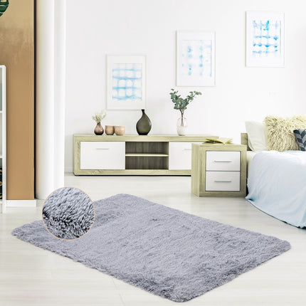 4x6 Shag Area Rug, Soft Non-Slip, Light Gray