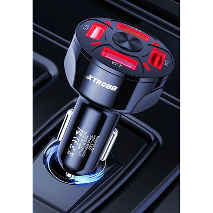 4x USB car charger + Xtrobb 19907 cable