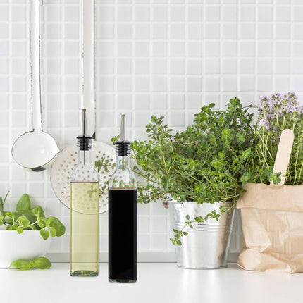 4x bouteilles d'huile et de vinaigre