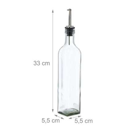 4x bouteilles d'huile et de vinaigre