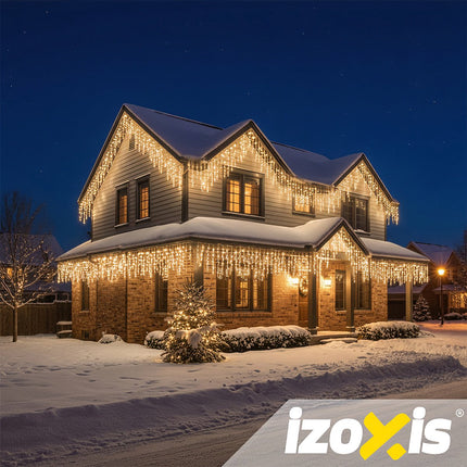 500er LED-Weihnachtsbeleuchtung, warmweiß, 22,5m, 8 Modi