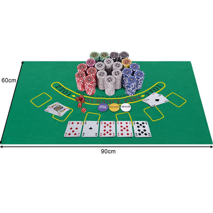 500-Piece Poker Set with Chips, Cards, Dice, and Case