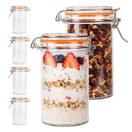 500ml Glass Preserving Jars with Lids, Set of 6