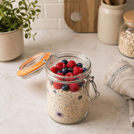 500ml Glass Preserving Jars with Lids, Set of 6