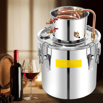 50L Alcohol Still, Stainless Steel with Condenser, Thermometer