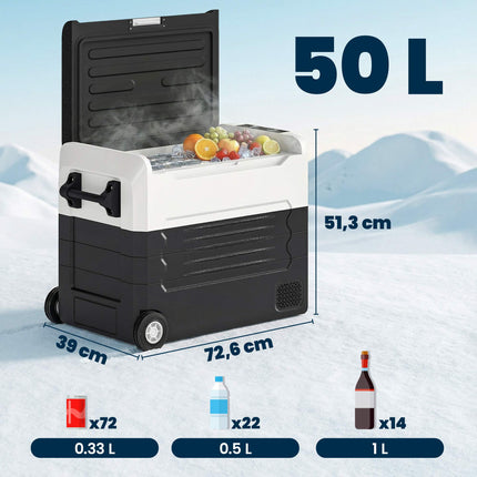 50L Dual-Zone Electric Cooler with App Control