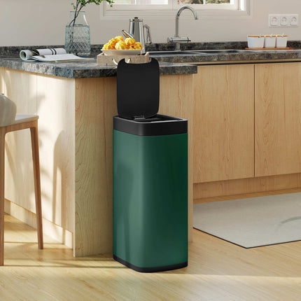 50L Touchless Sensor Trash Can, Fingerprint-Resistant Metal