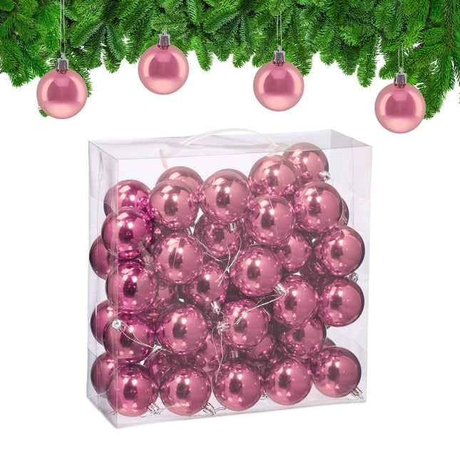 50 Glänzende Christbaumkugeln, Glänzendes Finish
