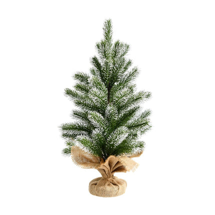 50 cm Artificial Mini Christmas Tree – Green & White
