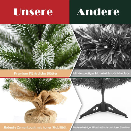 50 cm Artificial Mini Christmas Tree – Green & White