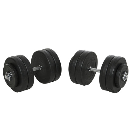 50 kg Hantelset, verstellbare Stahlgewichte, schwarz
