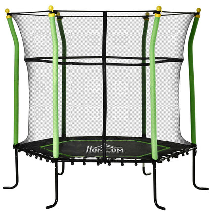 5.3 ft Garden Trampoline for Kids with Safety Net