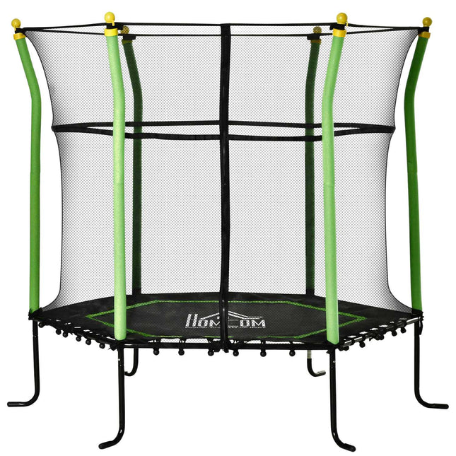 160 cm Gartentrampolin für Kinder mit Sicherheitsnetz