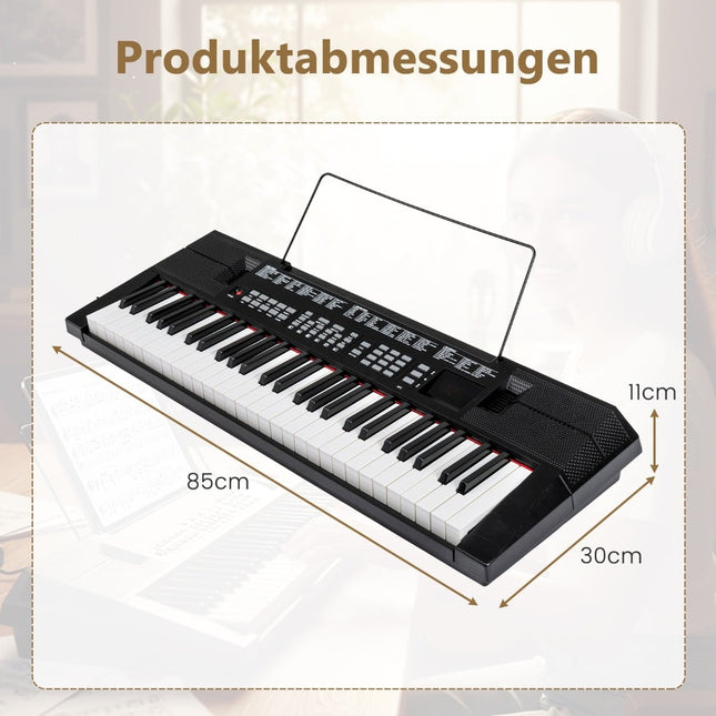 54-Tasten-Elektronik-Keyboard mit 200 Rhythmen & Klangfarben