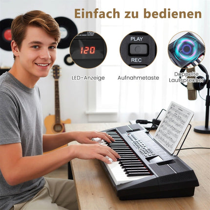54-Key Electronic Keyboard with 200 Rhythms & Tones