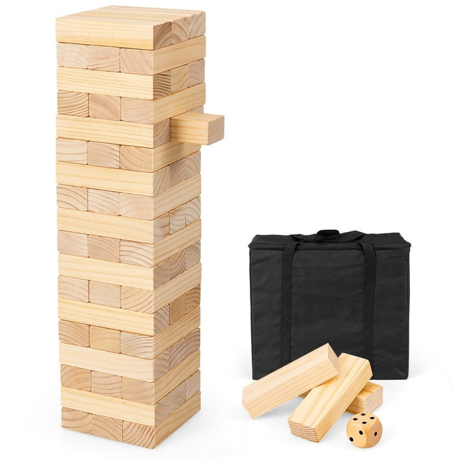 54 Bausteine aus Kiefernholz Darn Tower Spiel Bauklötze Spiel 5 x 3,3 x 15,2 cm natur
