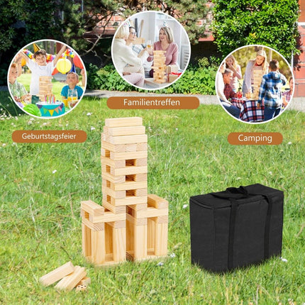 54 Bausteine aus Kiefernholz Darn Tower Spiel Bauklötze Spiel 5 x 3,3 x 15,2 cm natur