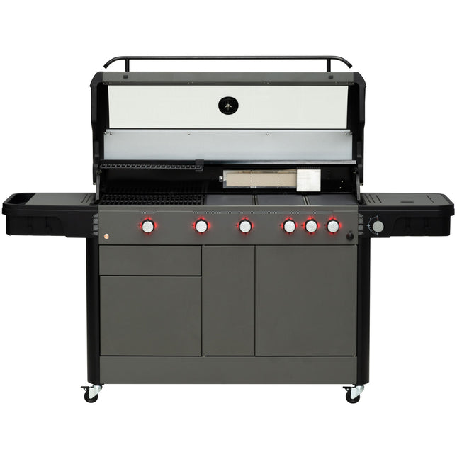 5-Flammen-Gasgrill mit Seiten- und Heckbrenner