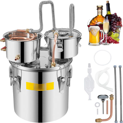 5 Gallon Stainless Steel Alcohol Still Kit – Pump, Thermometer