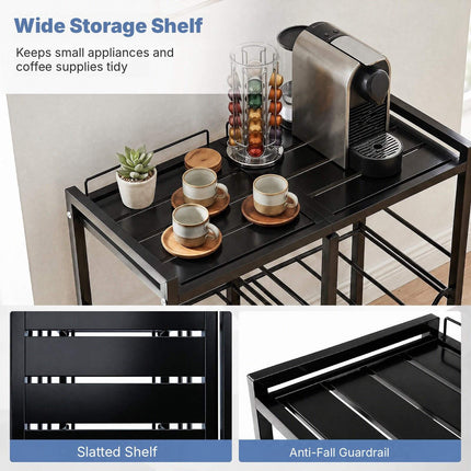 5 Gallon Water Jug Holder for 4 Bottles with Top Shelf, Black, Carbon Steel