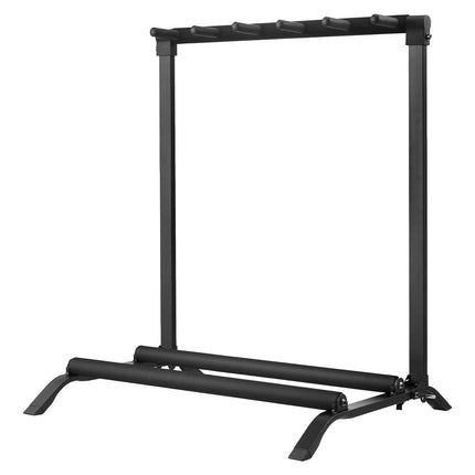 5-Guitar Floor Stand Rack, Foldable, Anti-Slip Base