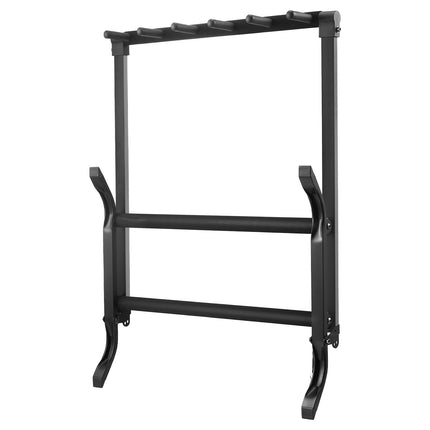 5-Guitar Floor Stand Rack, Foldable, Anti-Slip Base