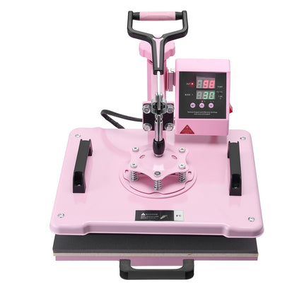 5-In-1 Heat Press Machine – 12x15 In, Tumbler, Pink