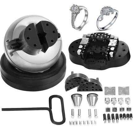 5 Inch Engraving Ball Vise, 360 Rotating, 35-Piece Kit