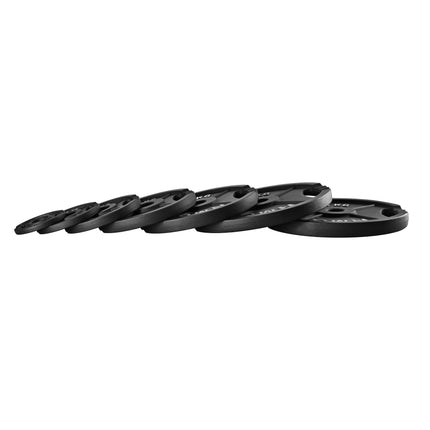 5 kg Hantelscheibe, schwarz, Gusseisen, olympisch