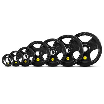 5 kg Olympia Hantelscheibe mit Tri-Grip Gummiert