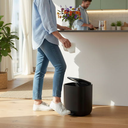 5L Badmülleimer, Soft-Close, Fußpedal