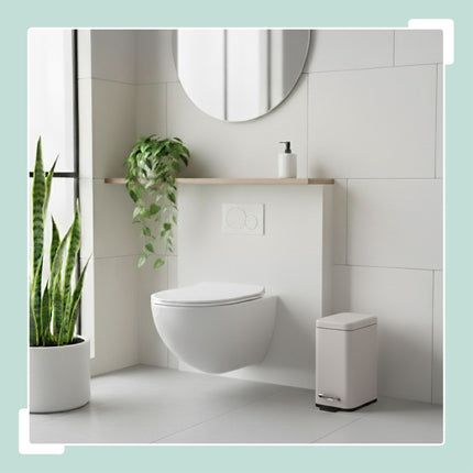 5L Badezimmereimer, Soft-Close, Fußpedal, mattes Finish