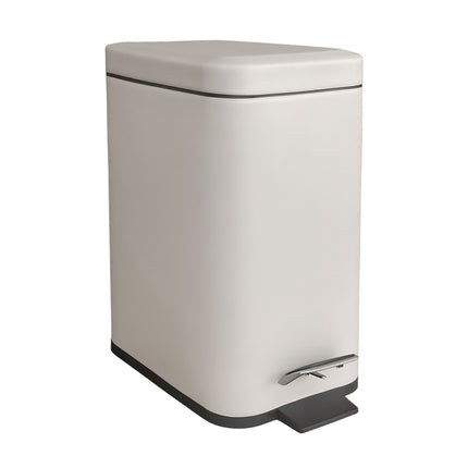 5L Badezimmereimer, Soft-Close, Fußpedal, mattes Finish