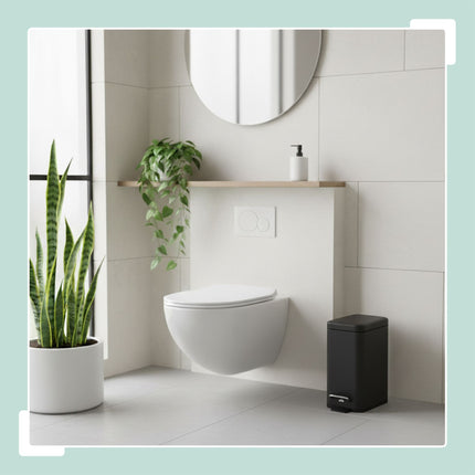 5L Bathroom Bin, Soft Close, Foot Pedal, Matte Finish